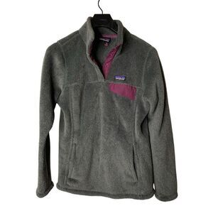 Patagonia Re-Tool Snap-T Fleece Pullover gray women's size large 25443